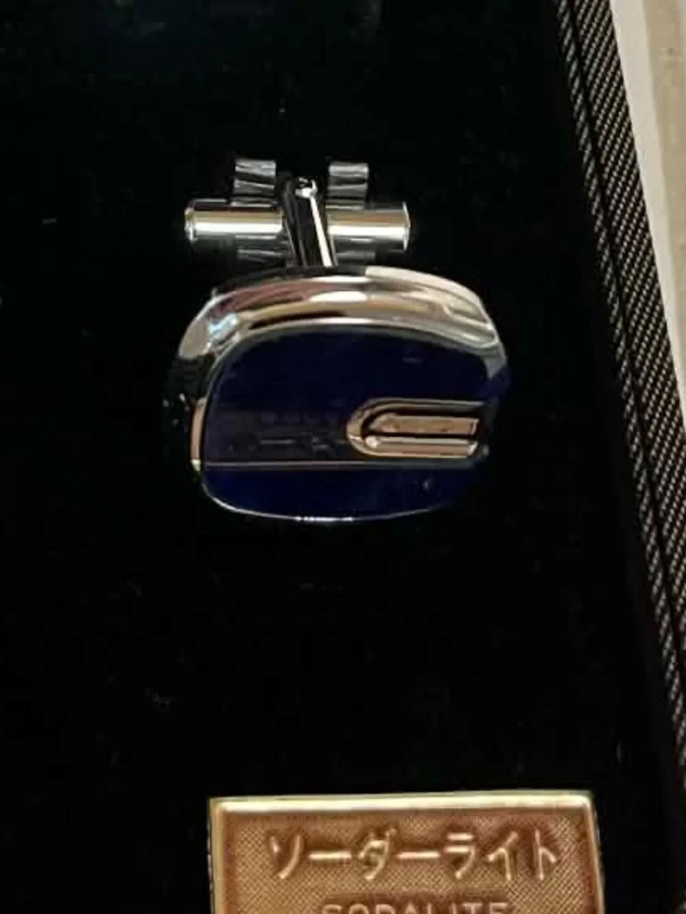 Bourbon tie bar and cufflinks